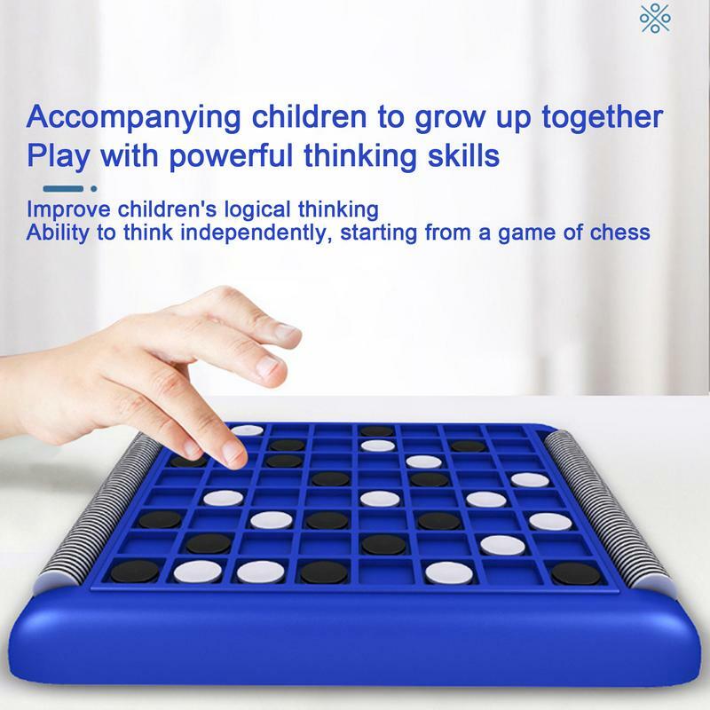 Connect4 Game Four-Link Chess Game 3D Classic Chess Line Up Row Board Puzzle Toys For Children Interactive Trending Portable