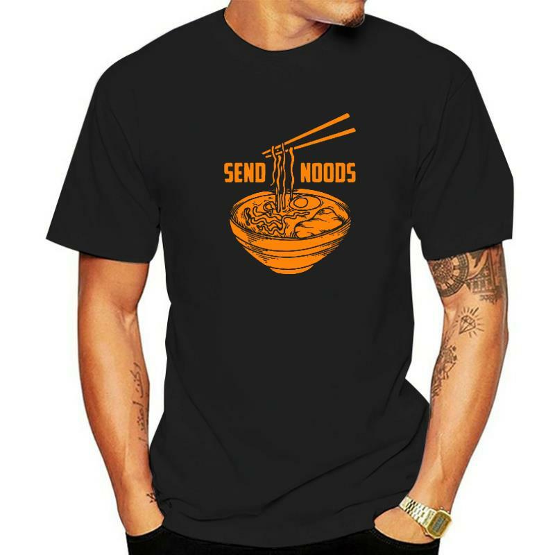 T-Shirt da uomo divertente invia Noods - Noodles camicia regalo per uomo e donna magliette in cotone per uomo magliette Casual Street MAN