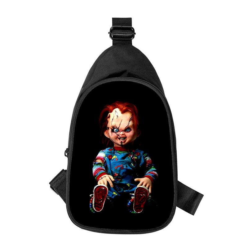 Chucky-男性と女性のための3Dプリントクロス胸バッグ,ショルダーストラップ,夫,学校,ウエストパック