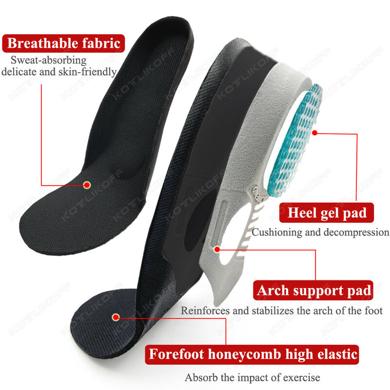 Upgrade Orthotic Gel Insoles Orthopedic Flat Foot Health Sole Pad For Shoes Insert Arch Support Pad For Plantar Fasciitis Unisex