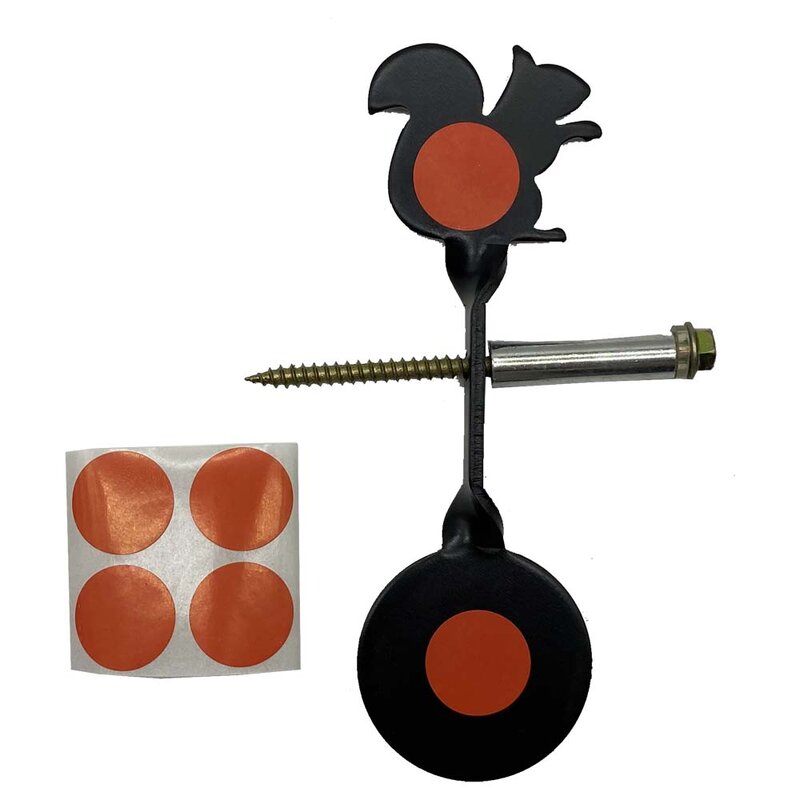 Caccia e tiro in acciaio Plinking Spinner Target cinque animali opzione rosso nero Simple Pack Slingshot lanciatore pneumatico
