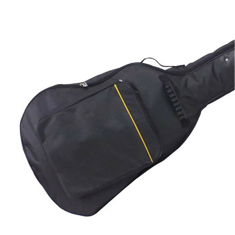 1 szt. Czarna wodoodporna podwójne paski 41 "torba koncertowa z plecakiem akustycznym z gąbką o grubości 5mm