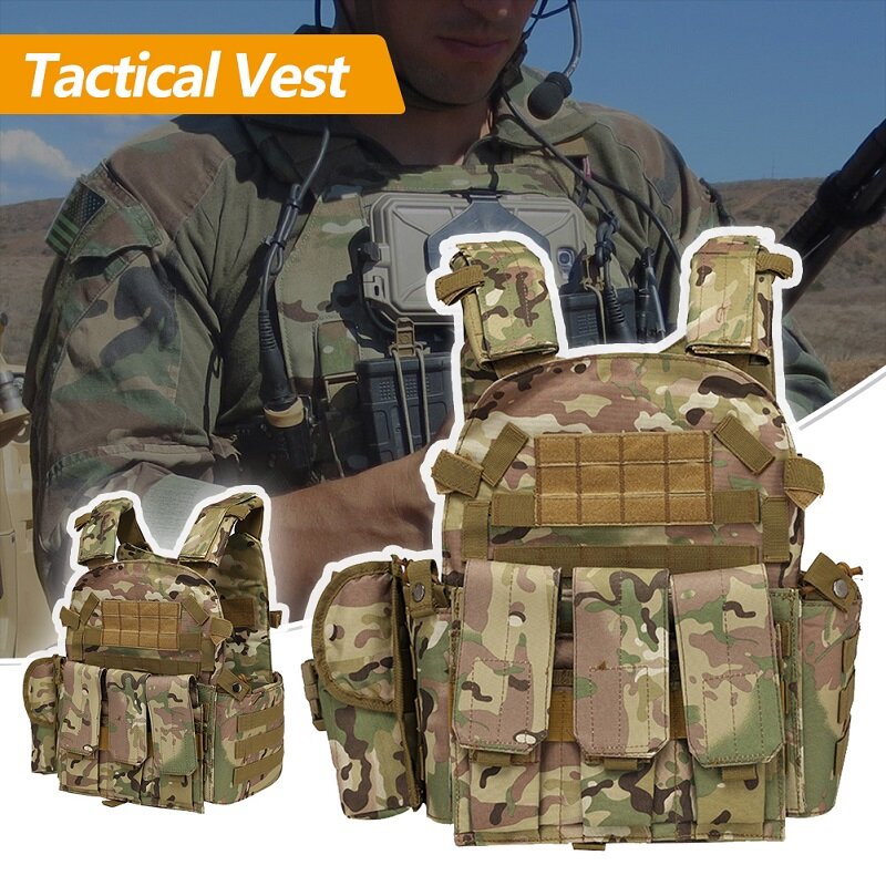 6094 chaleco táctico cuerpo armadura combate ejército CS Gear caza placa airsoft accesorios wargame bolsa camuflaje placa portador chaleco