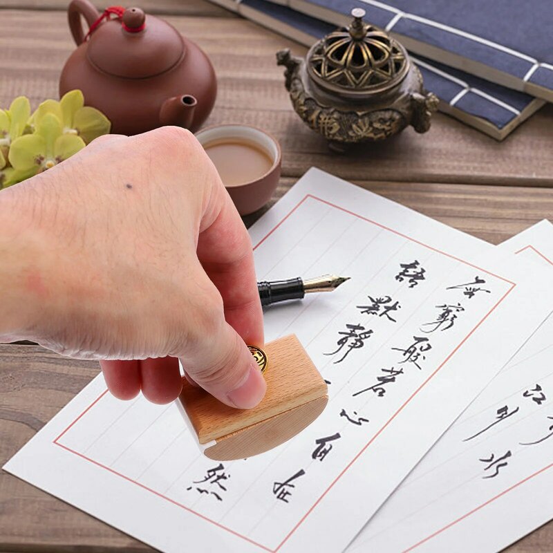 Calligraphy Wood Rocker Blotter Fountain Penss Ink Desk Ink Blotter Ink Quick-Drying Tool Vintage Style Writing Accessories