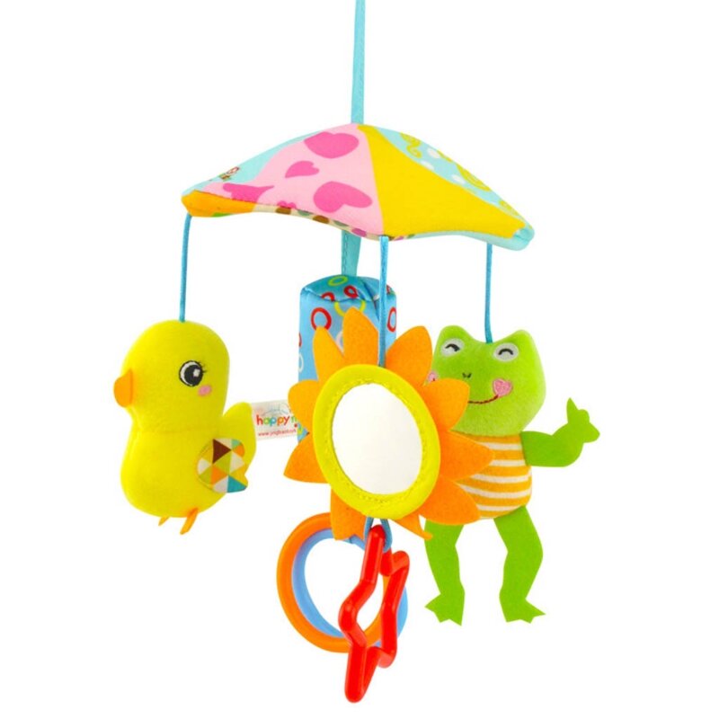 77HD Baby verbetert intelligentie Speelgoedbel binnen Cartoonvormig hangend katoenen speelgoed