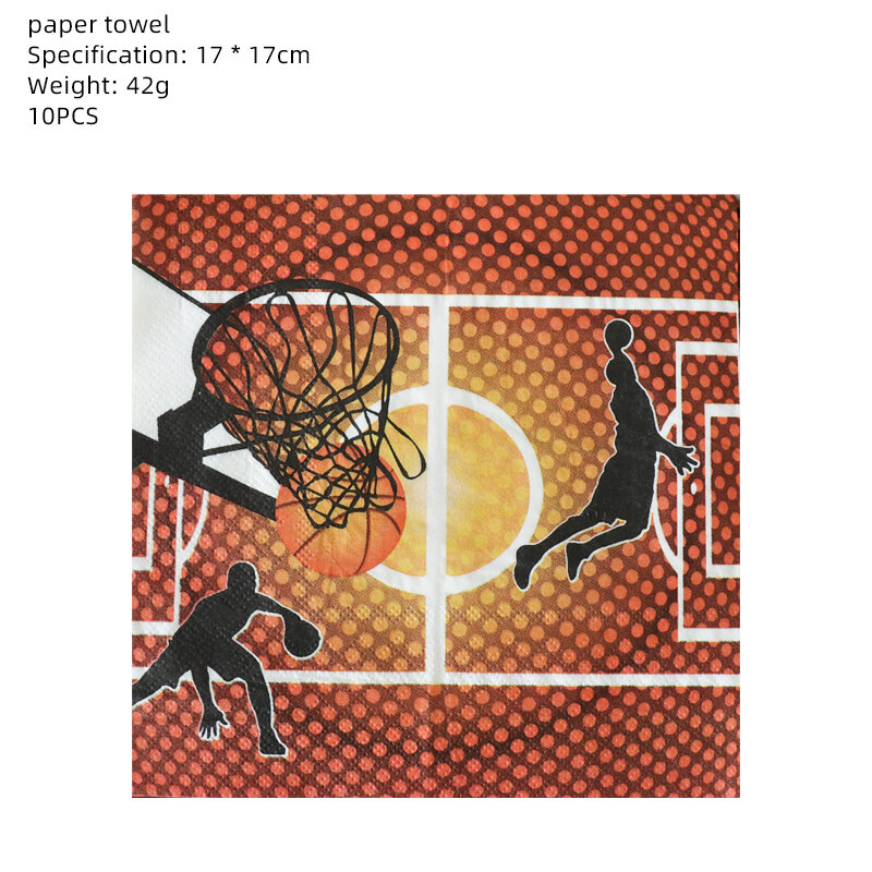 Basketball Theme Party Decorations  Disposable Tableware Set Baby Shower Favor Balloon Banner Tablecloth Kids Party Supplies