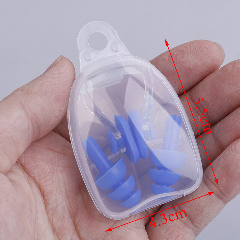 Soft Swimming Earplugs Nose Clip Case Protective Prevent Water Protection Ear Plug Waterproof Soft Silicone Swim Dive Supplies