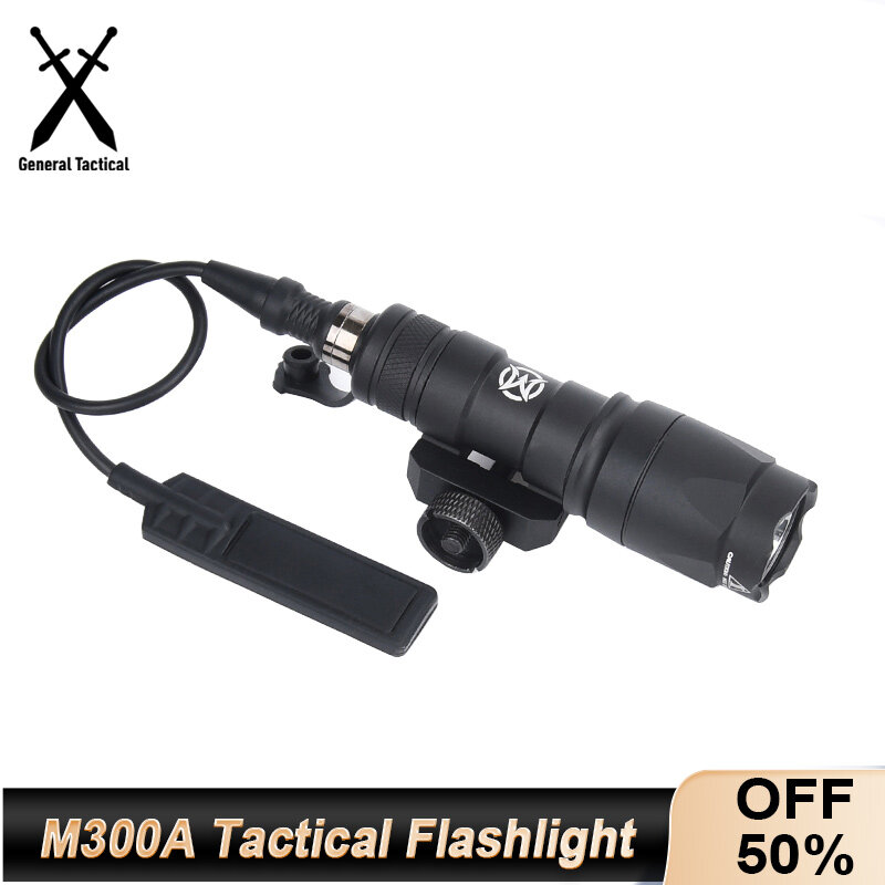 Wadsn Airsoft M300 M300A SF Tactical Flashlight Fit 20MM Rail MLOK Mount KEYMOD Base Weapon Hunting Scout LED Gun Mini Light