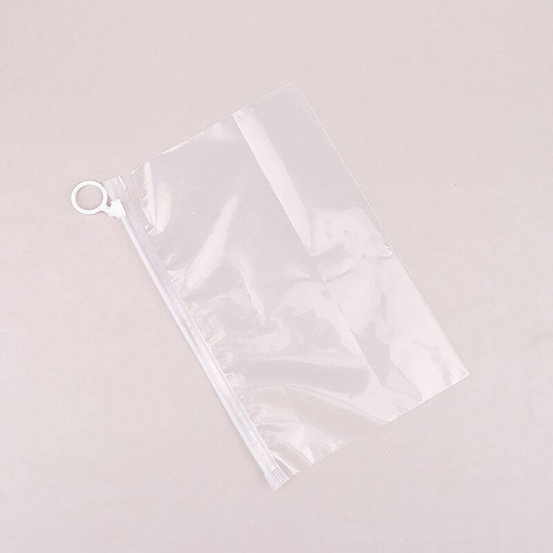 10Pcs Transparent Pull Ring Storage Bag Zipper Bag Stationery Accessories Storage Travel Sock Packaging
