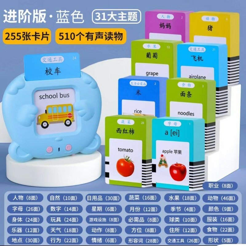 255 karty kantoński angielski czytnik mandarynek dla dzieci edukacyjne wczesne maszyny karty typu oświecenie zabawki książki sztuka