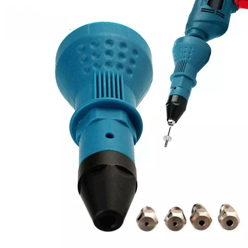 Electric Pull Rivet Gun Tool Cordless Drill Insert Nut For Blind 2.4 To 4.8mm Adapter Riveting