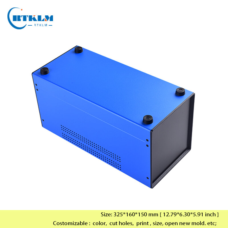 Carcasa electrónica de alta calidad, caja de hierro para proyectos, diseño PCB, caja de conexiones de Metal, caja de instrumentos, 325x160x150mm