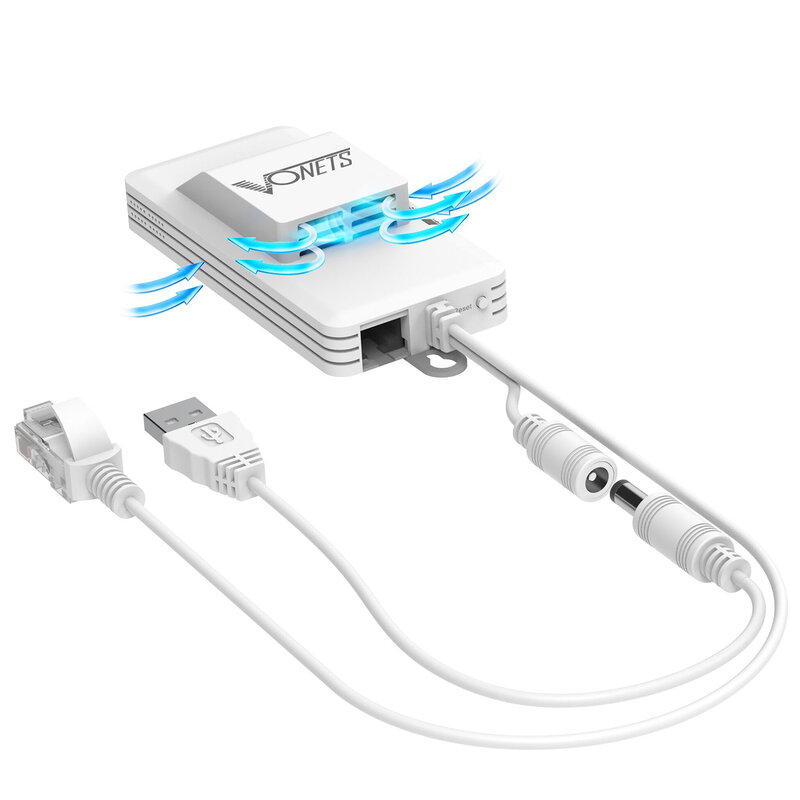 VONETS Server Port seri WiFi Dual band/Repeater jembatan nirkabel WiFi Extender RS232 untuk perangkat medis VAP11S-D232