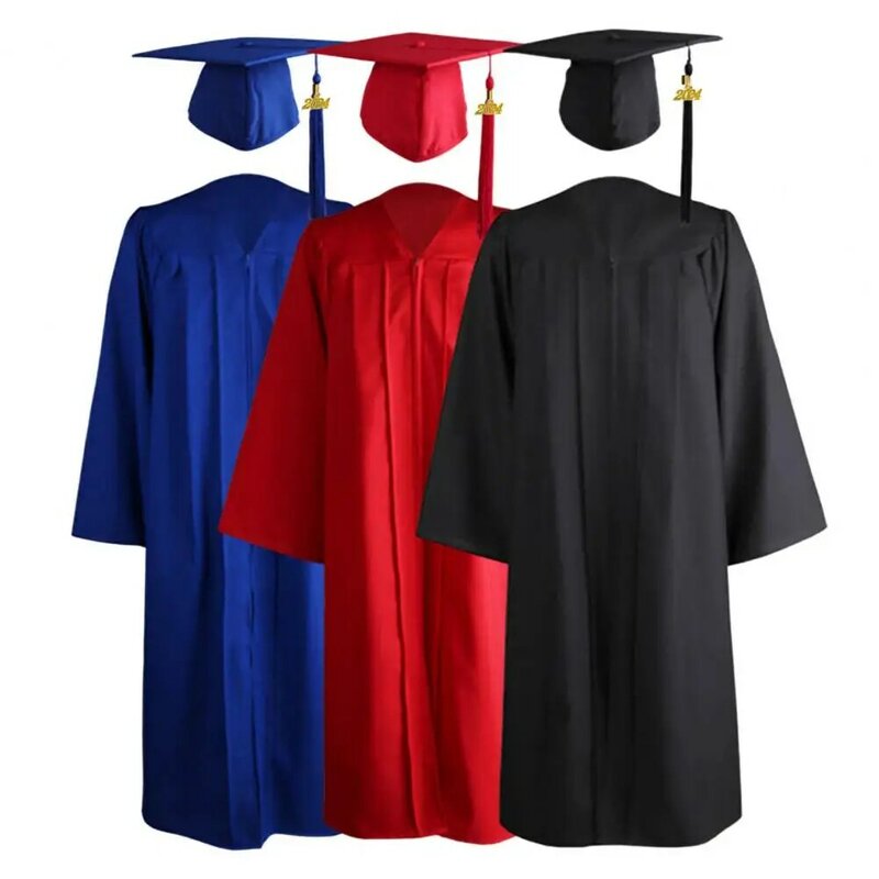 1 Set Academic Dress  Tassel   Graduation Costume 2023 University Graduates Academic Gown