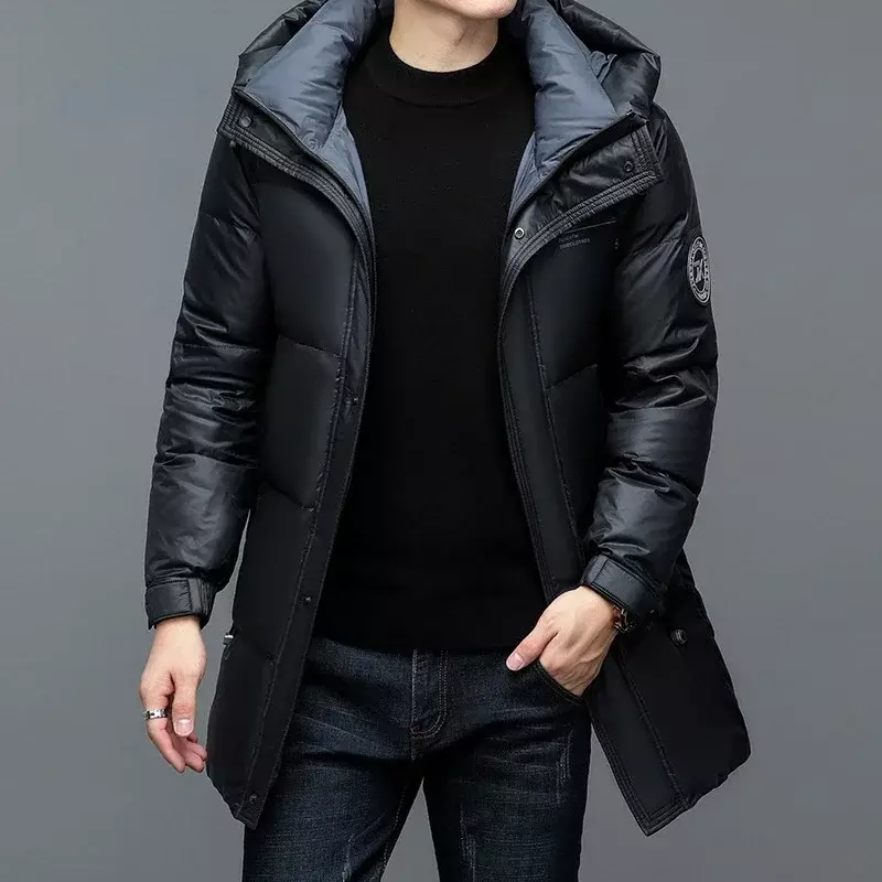 New Arrival Fahsion Winter Men's Down Jacket, Thickened Medium Length Hooded, Cold and Warm Size M L XL 2XL 3XL 4XL