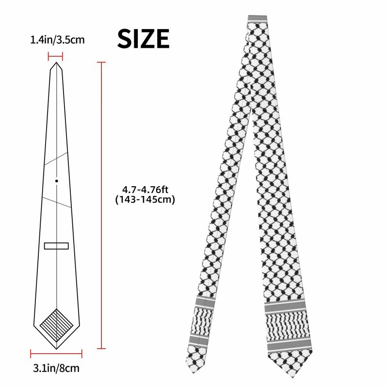 Traditionelle palä stine nsische Keffiyeh Print Krawatte klassische lässige Krawatten für Unisex Adult Business Kragen Krawatte Krawatte Accessoires