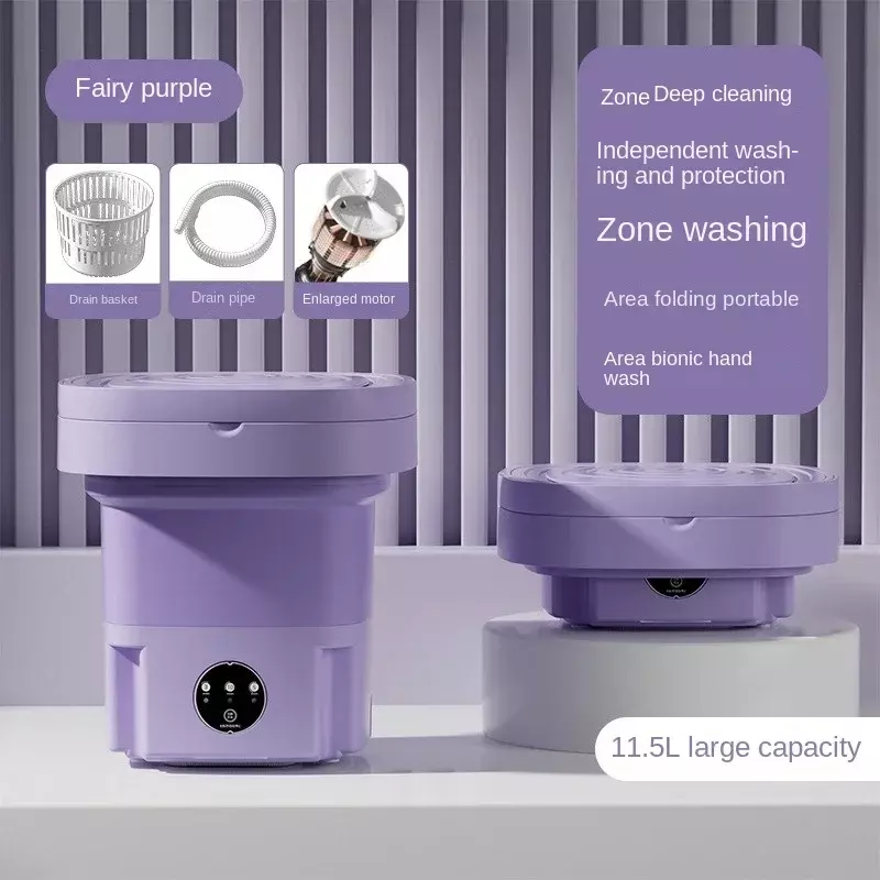 Mini-Reinigungs maschine tragbare Wäsche Eimer nach Hause kleine 8l Falt waschmaschine Studenten wohnheim Unterwäsche Socken 3 Modelle