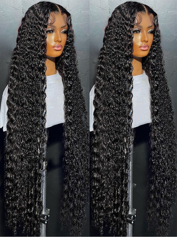Deep Wave 13x6 Lace Frontal Wig Human Hair Brazilian Curly 360 13x4 HD Lace Front Human Hair Wigs Pre Plucked Glueless Wig