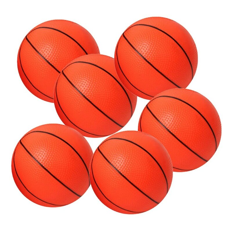 Мини-Баскетбольные Мячи Детские надувные 10 см с насосом, 6 шт.