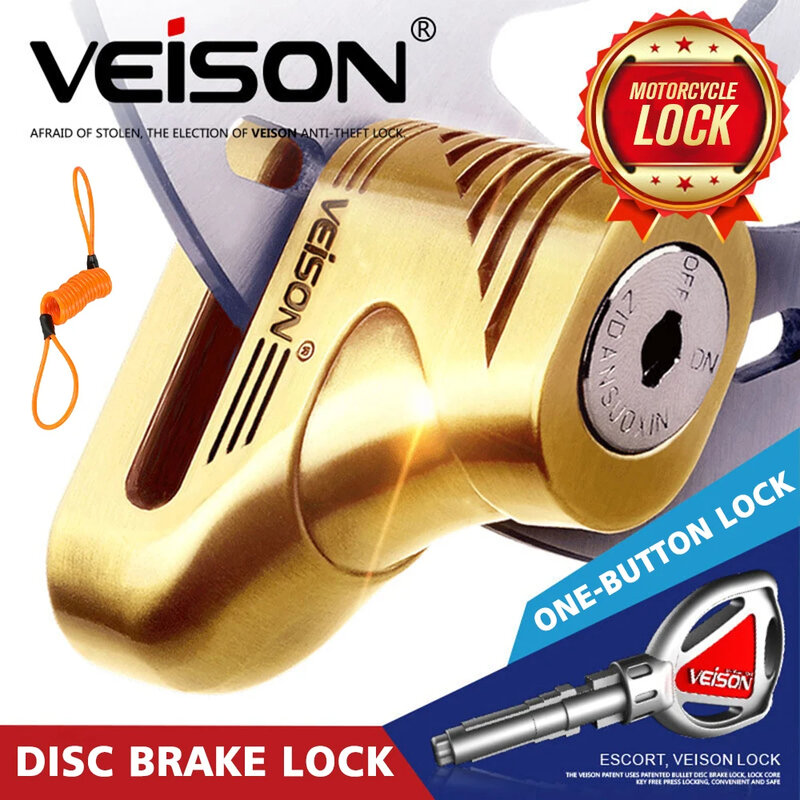Anti Theft Motorcycle Lock Outdoor Motocross Anti Theft Disc Brake Lock Safety Protection Bicycle Disc Lock