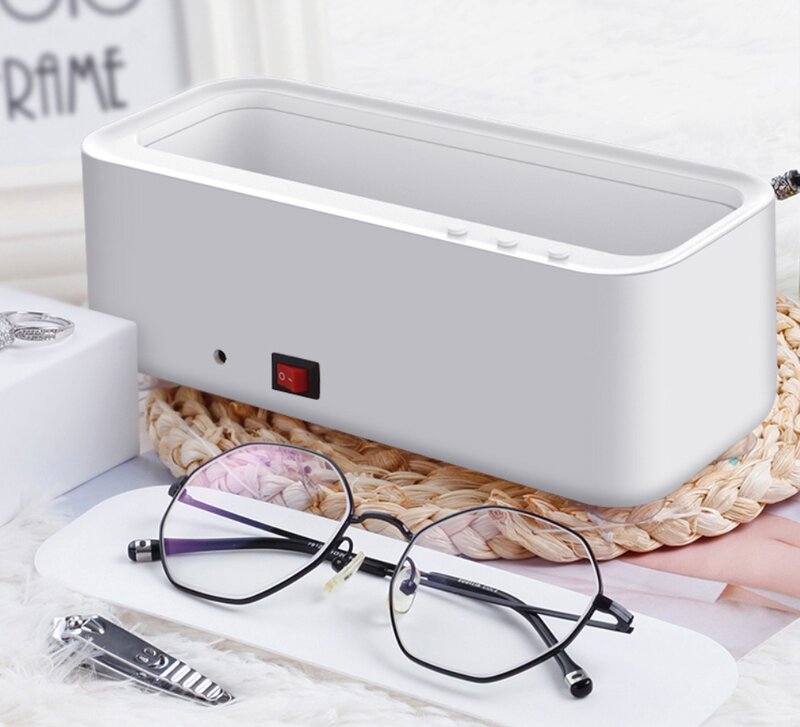 Sonic óculos de limpeza jóias prata relógio escova mini lavadora usb portátil ultra-som vibração multifunções máquina limpeza