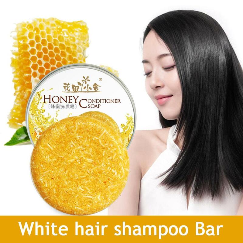 Шампунь для волос Bar органический медовый Твердый шампунь против выпадения волос шампунь для роста волос питает ремонт и восстановление серых U3S4