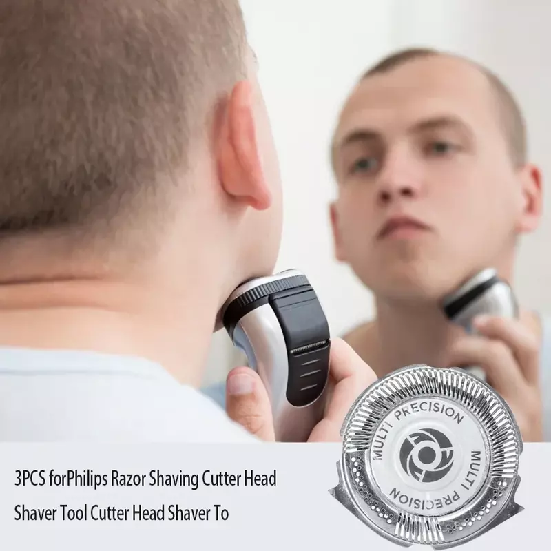 Substituição Silver Shaver Heads for Men, substituição Razor, cabeças de barbear, lâminas para SH70, SH90, HQ8, série HQ9, 3pcs