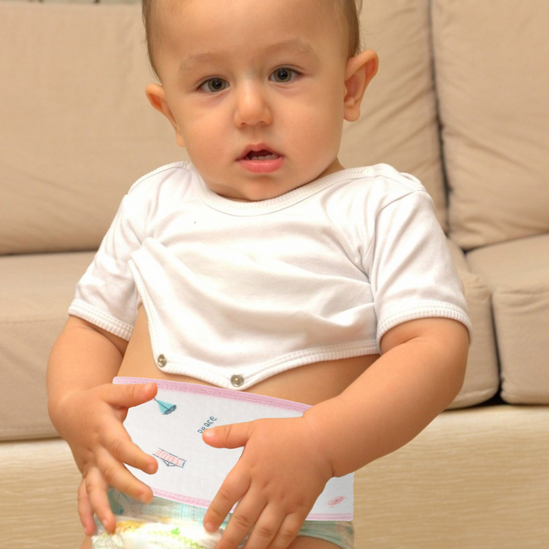 Belly Band ajustável dos bebês, cintos de cordão umbilical, algodão ecológico para o bebê, umbigo masculino, recém-nascido, 3 pcs