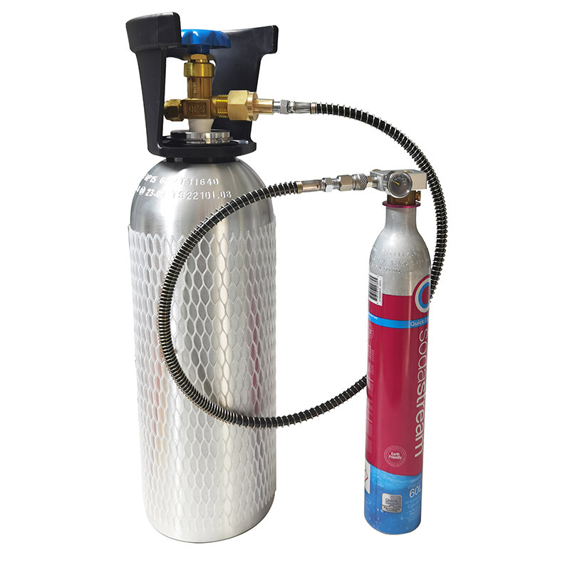 Adaptador de CO2 para botella, estación de llenado de carbonatador para tanque de cilindro de CO2, accesorios de agua de Soda, modelo de arte DUO Terra, 2023