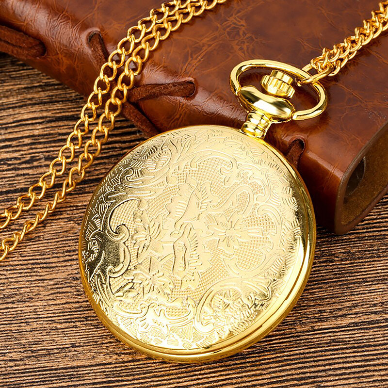 Reloj de bolsillo de libélula hueca con encanto elegante para hombres y mujeres, reloj de bolsillo con colgante de esfera de collar de números romanos de flores, moda