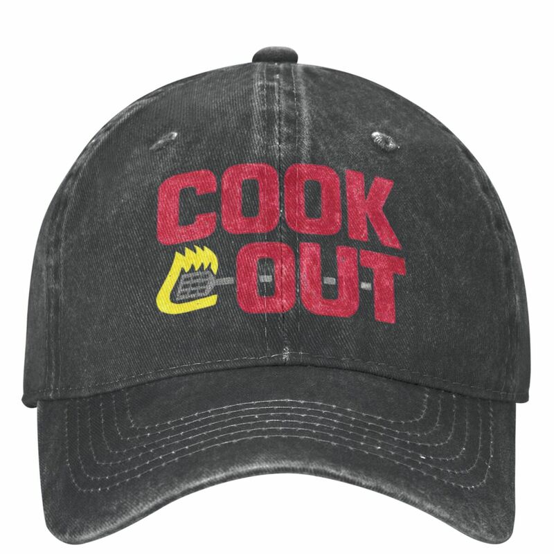 Men Women Cookout Vintage Chalk Texture Baseball Cap Vintage Distressed Denim Dad Hat Adjustable