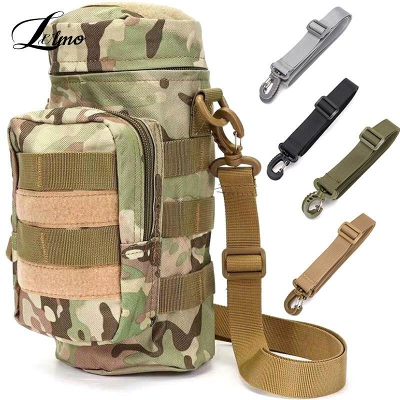 Tali tas taktis Universal, tali bahu nilon pengganti luar ruangan dapat diatur untuk kantong botol air, tas berburu