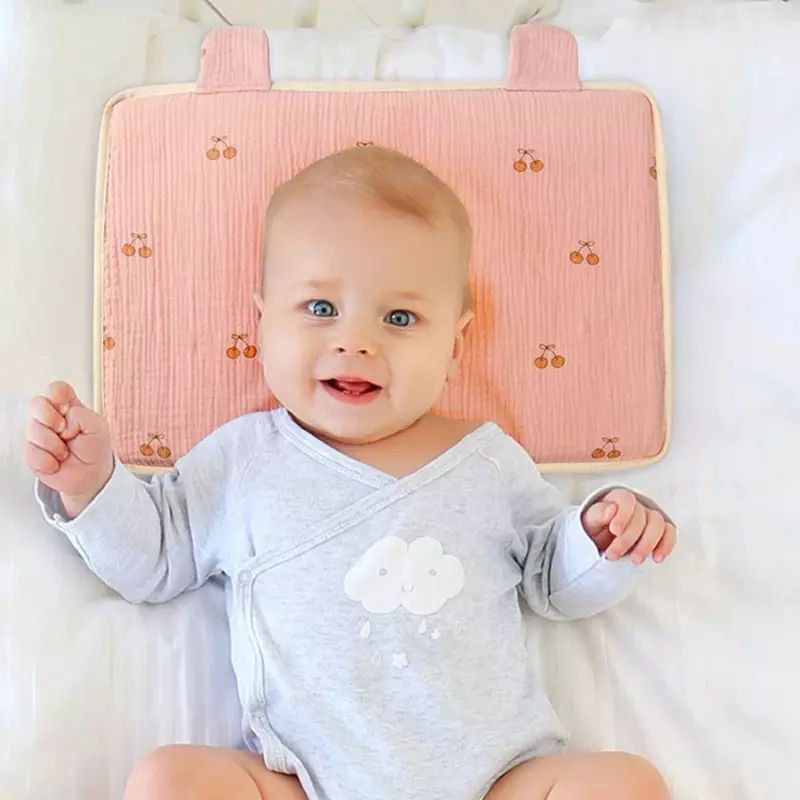 Дышащая подушка для младенцев с защитой от сплевывания молока, нежная и поддерживающая детская хлопковая подушка, сохранит в и