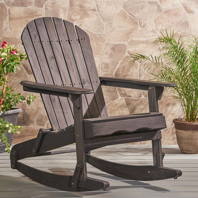 Vivian outdoor drewno akacjowe fotel bujany Adirondack-
