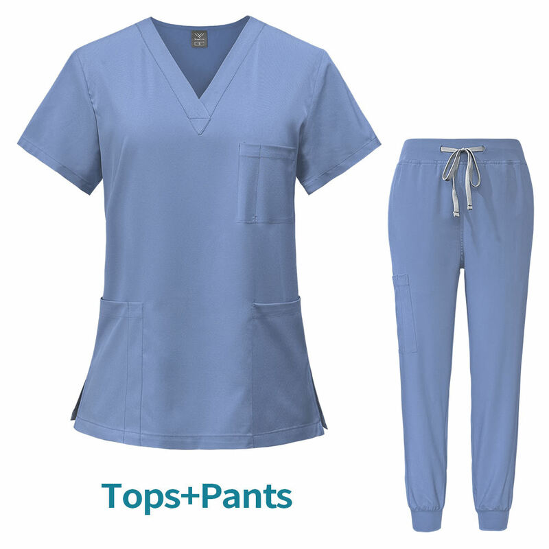 Модная унисекс медицинская Униформа с V-образным вырезом, бордового, темно-синего цвета