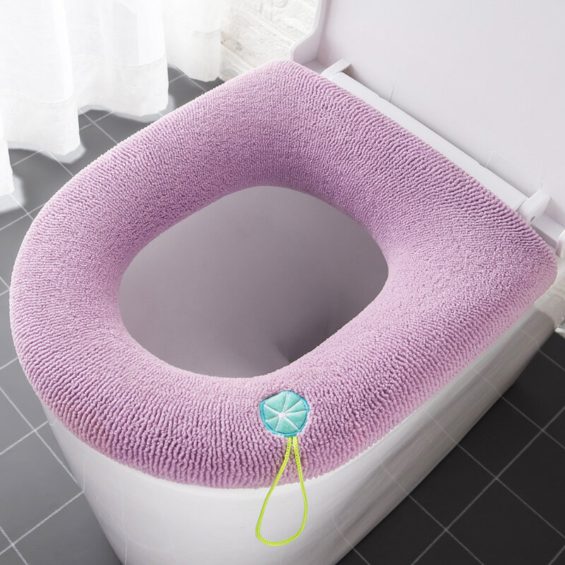 Coprisedile per wc caldo invernale tappetino per bagno cuscino per wc con manico più spesso morbido lavabile accessori per scaldavivande
