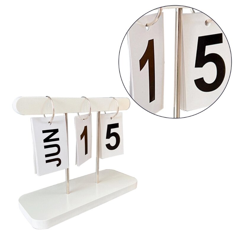 Tischkalender, täglicher Mini-Tischkalenderplaner, Kalender mit doppelter Spulenbindung, stehender Flip-Kalender, Dekor