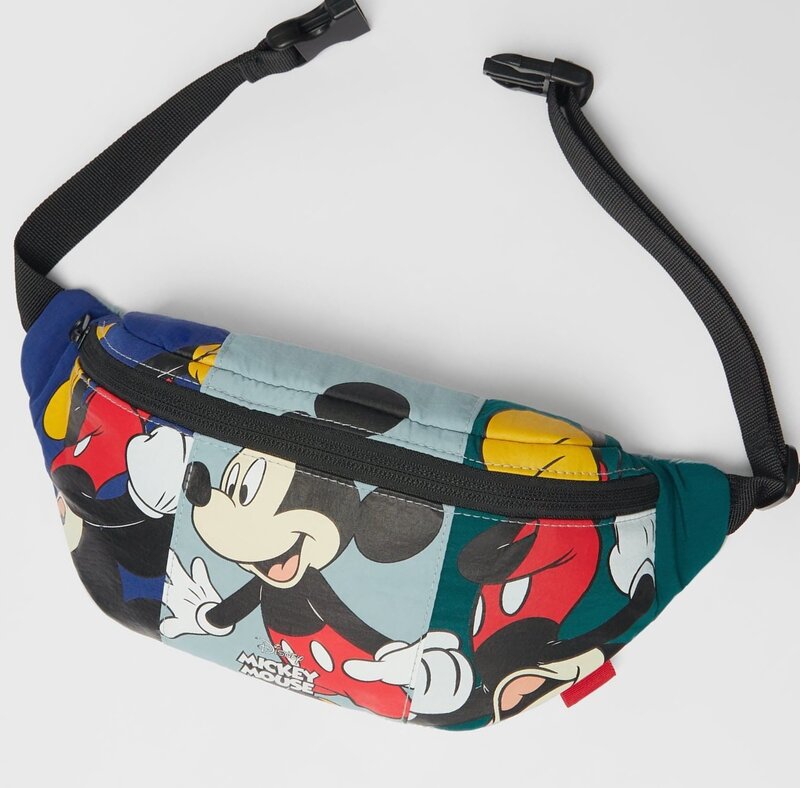 Disney Mickey 54671อะนิเมะกระเป๋าการ์ตูนไหล่เอวกระเป๋า Casual Tote เก็บของขวัญ Unisex