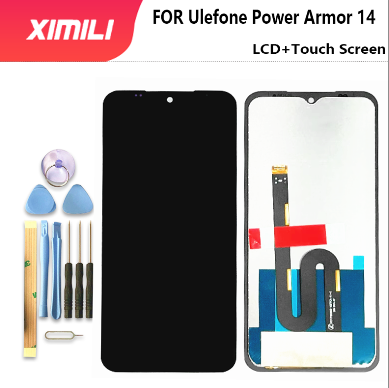 NEW Original For Ulefone Power Armor 14 LCD Display + Touch Screen Replacement For Armor14 Armor 14 Pro Full Screen Dispaly+Glue