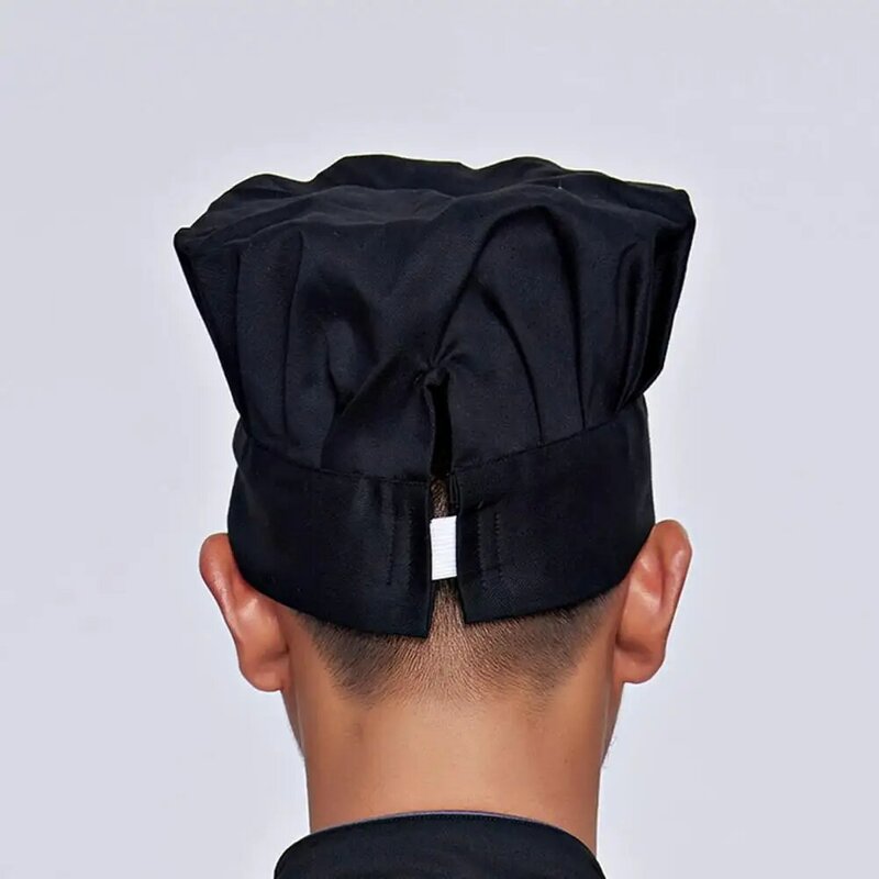 Женская Профессиональная шляпа шеф-повара для кухни, унисекс, однотонная белая шляпа для защиты от выпадения волос, идеально подходит для приготовления выпечки