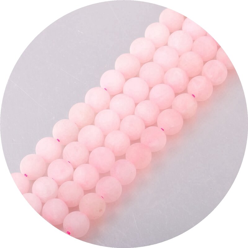 200PCS 8MM Matte Rose Quarz Runde Perlen für DIY Herstellung Von Schmuck Halskette Energie Healing Power Ungeschliffen Edelstein Lose kristall