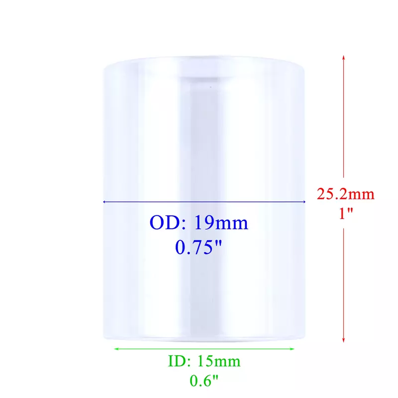 TIG10 #-Johonneur toriques transparents en verre à haute température, visualisation du degré de température pour WP9/17/18/20/26, consommables pour lentilles à gaz coincé