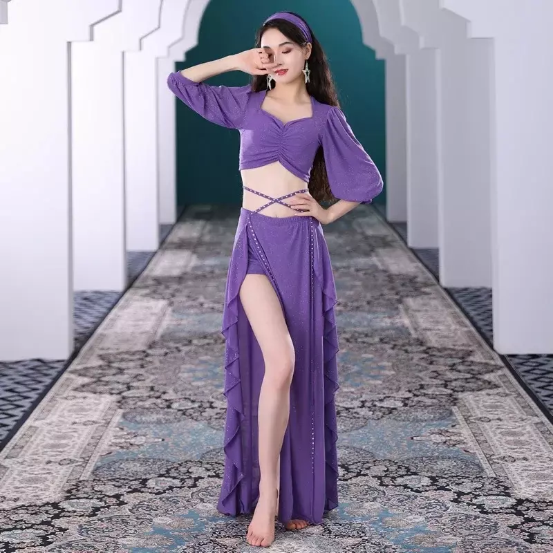 Belly Dance French Palace Style Skirt Set New Oriental Dance Performance Training Dress Female Team Dress