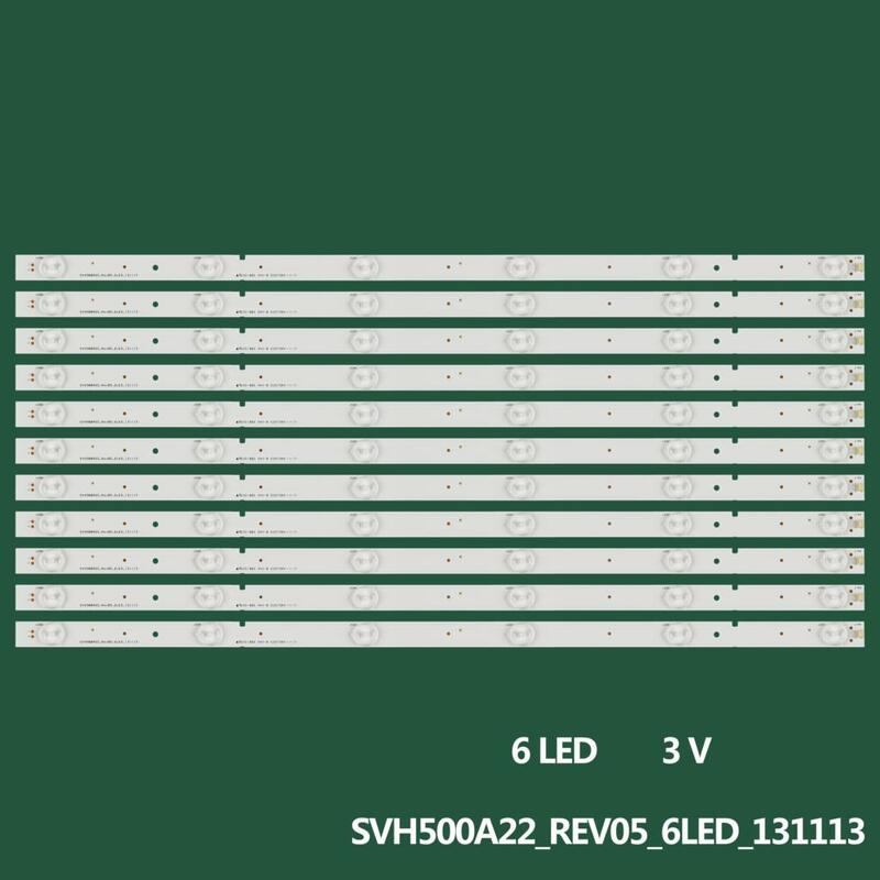 11PCS LED Strip สำหรับ Hisense HD500DF-B57/S0 50K23DG 50K22DG 50H5G 50K20DG 50H3 NS-50D550NA15 LBM500P0601-R-1 SVH500A22_REV05_6LED