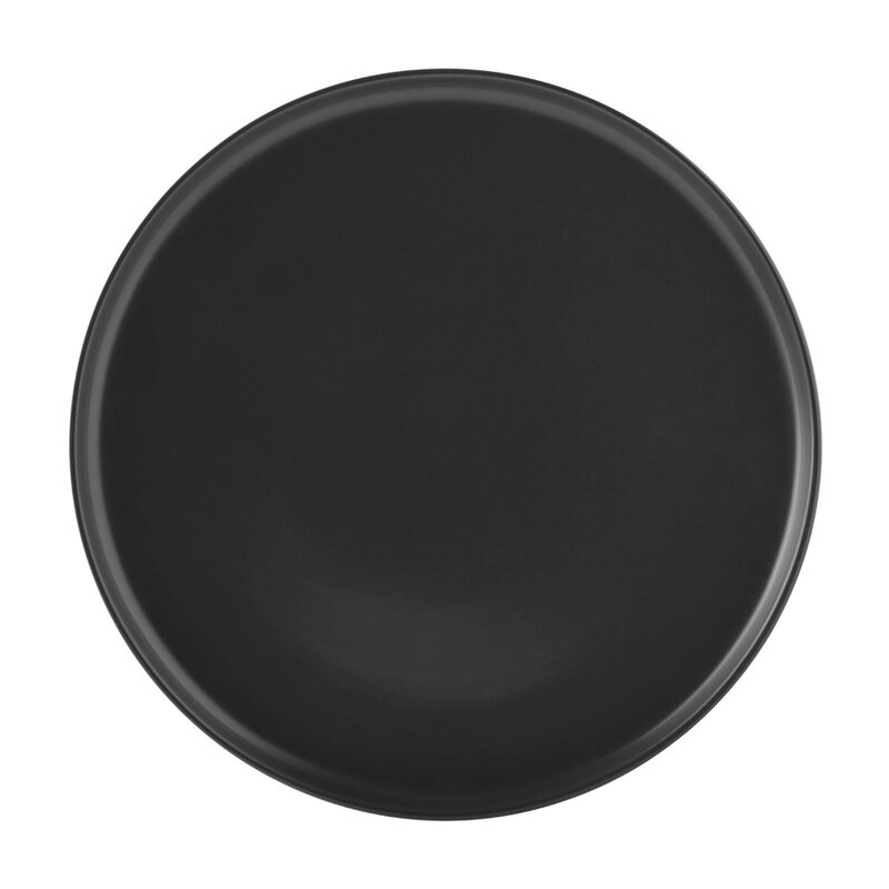 Matte Black 12-Piece Stoneware Dinnerware Set