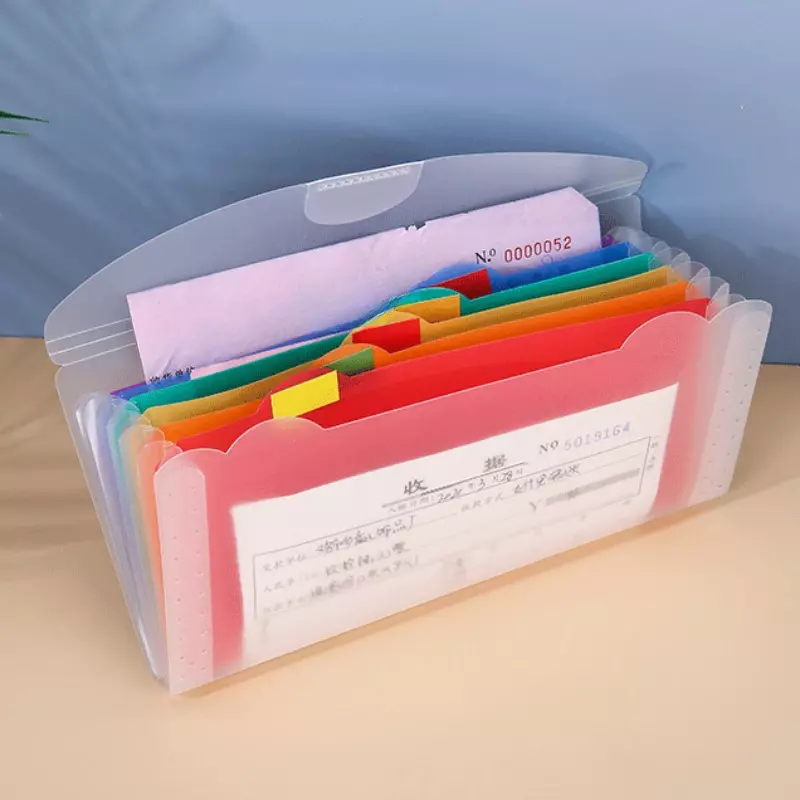 7 Grids File Folder Wallet Bag Documents Organizer Mini File Pouch Bill Folder Document Folders Organizer School Office Binder