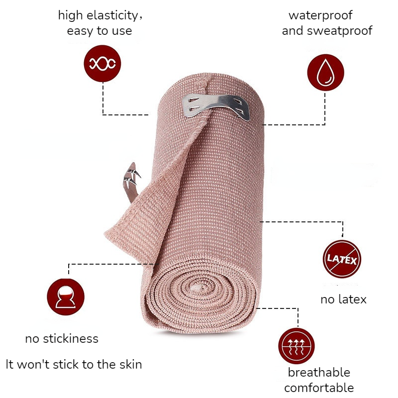 1 Roll High Elastic Bandage Wound Dressing Outdoor Sports Sprain Treatment Bandage For First Aid Kits Accessories