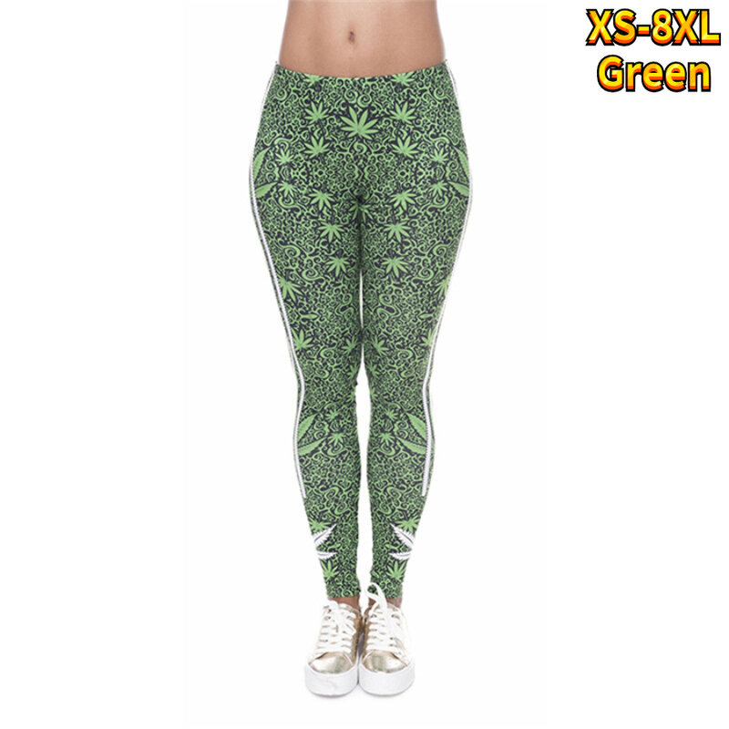Women's Basic Fruit Printed Yoga Pants Elastic Yoga Leggings Gym Jogging Fitness Clothes Quick Dry Slim Pants XS-8XL