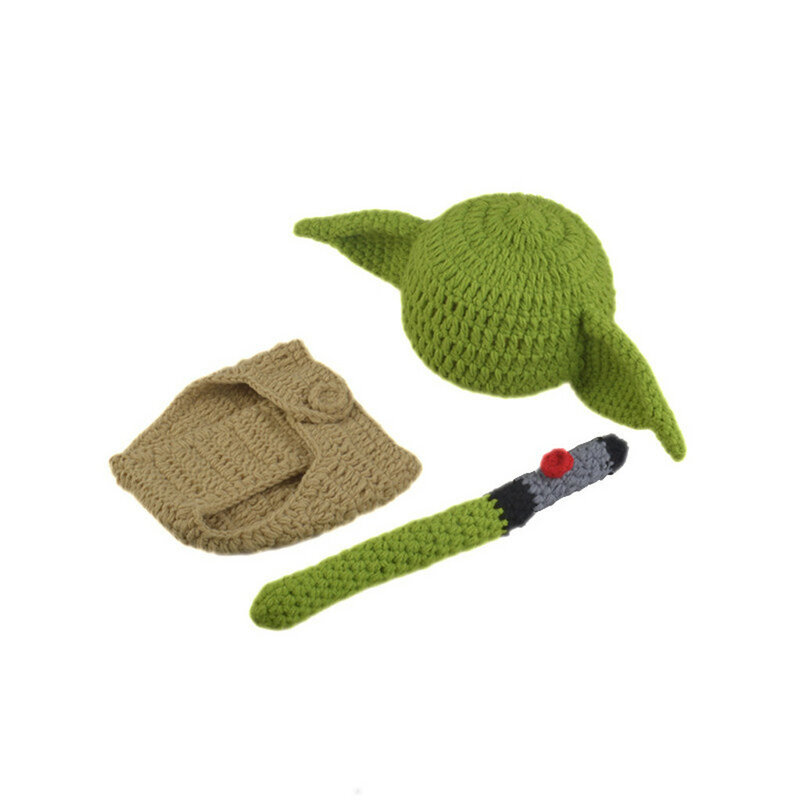 Costume en tricot au crochet pour nouveau-né, accessoires de photographie, chapeaux, tenues pour bébé