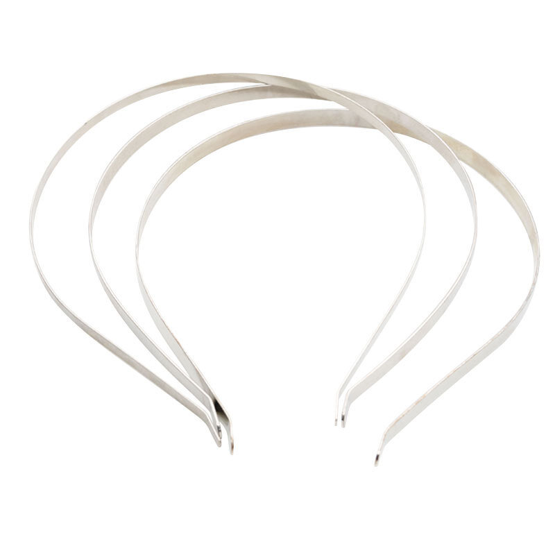 10 pçs 3/4/5/67mm largura metal bandana base de aço em branco liso faixa de argola de cabelo diy hairband liso fino granel headbands jeweley